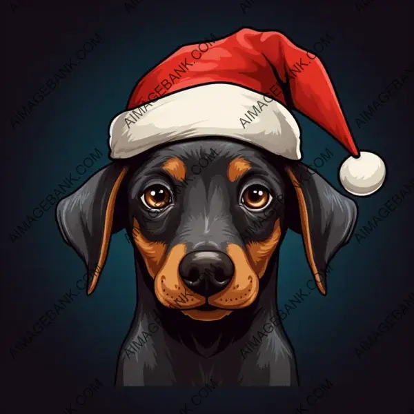 Illustration Cute Dachshund Comic Cartoon