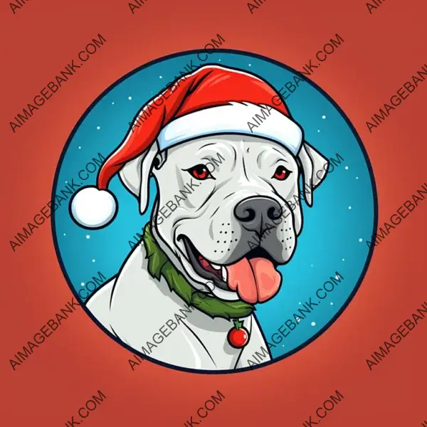 Comic Cartoon Dogo Argentino Cute Illustration