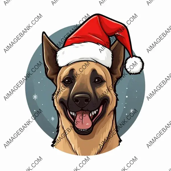 Malinois Dog Cartoon Sketch