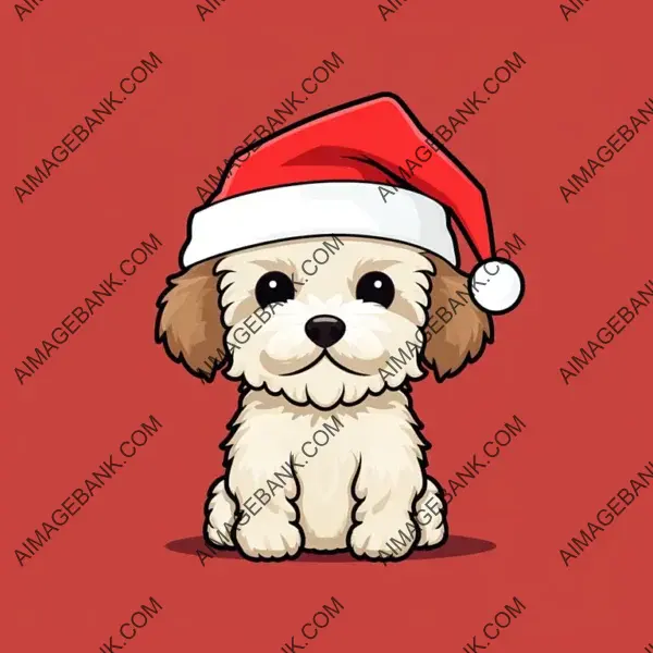 Cute Maltipoo Cartoon Illustration