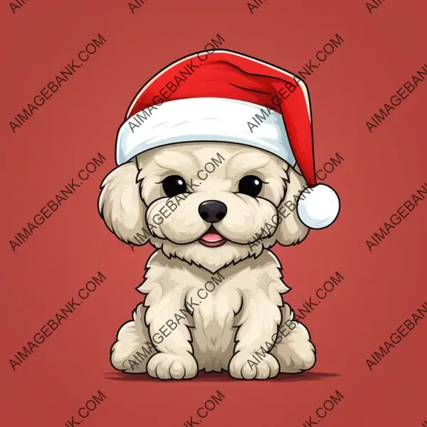 Adorable Maltipoo Cartoon Style