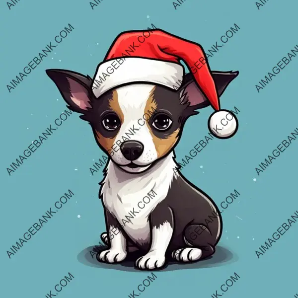 Cute Rat Terrier Cartoon Illustration