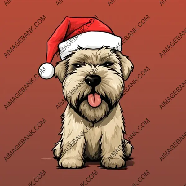 Cute Wheaten Cartoon Illustration