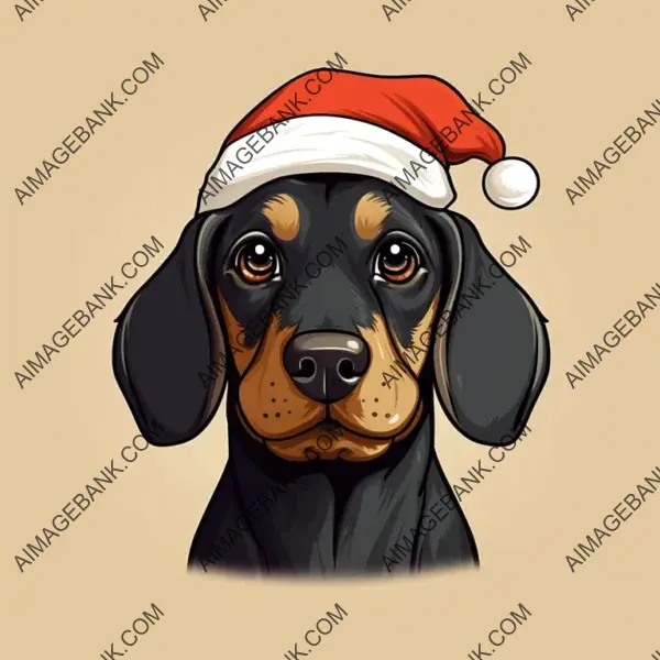 Black and Tan Coonhound Cartoon Character Art