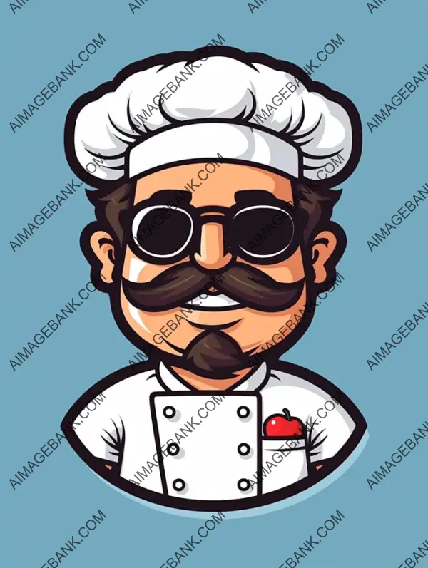 Culinary Ink: Cute Cartoon Chef Mascot Tattoo