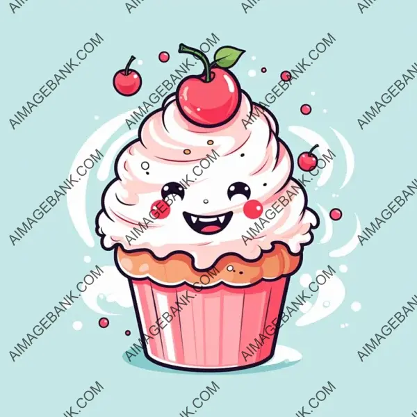 Simple and Clear: Cupcake T-Shirt Design