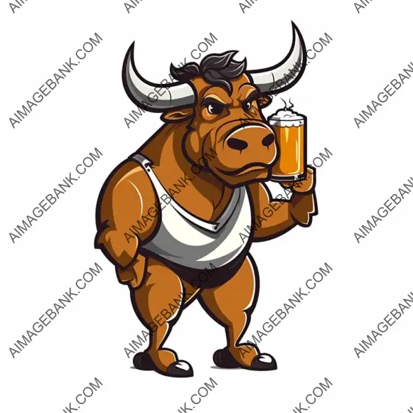 Cheers to the Bull: Beer Glass Tattoo Design