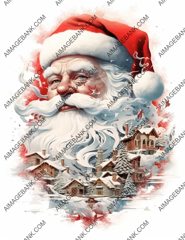 Santa Memories: Colored Vector Drawing Tattoo Style