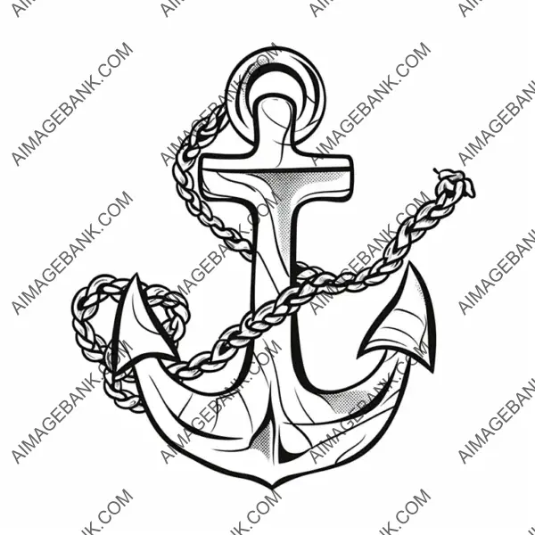 Anchor Chain Silhouette  A Symbol of Unity and Connection