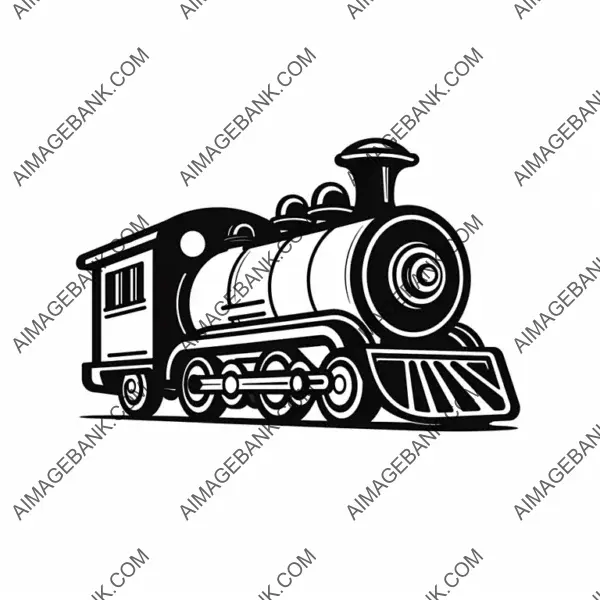 A tattoo of a classic locomotive.