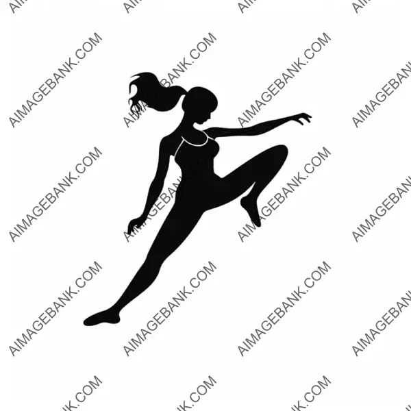 A minimalistic tattoo of a dancer girl.