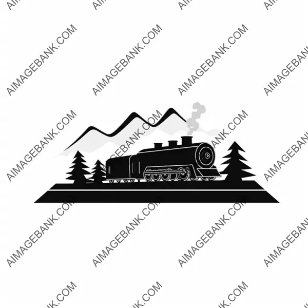 A minimalistic tattoo of a vintage train rider.