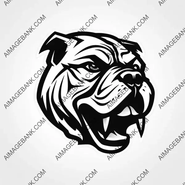 Silhouette Logo of a Shar Pei Sports Team Vector.