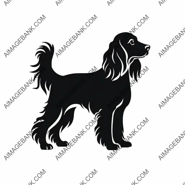 2D Silhouette Logo of Very Cute Happy French Bulldog.