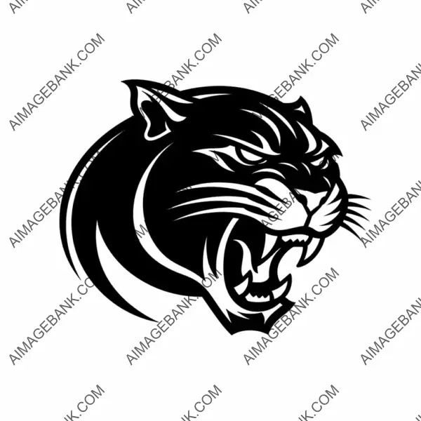 Vector Silhouette Logo of Panthers Sports Team.