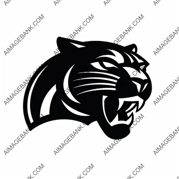 Vector Silhouette Logo of Panthers Sports Team.