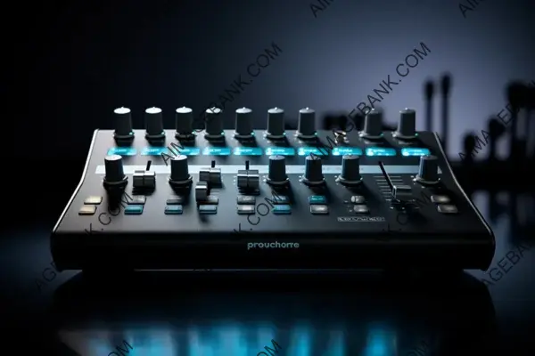 Black Button Style Audio Mixer