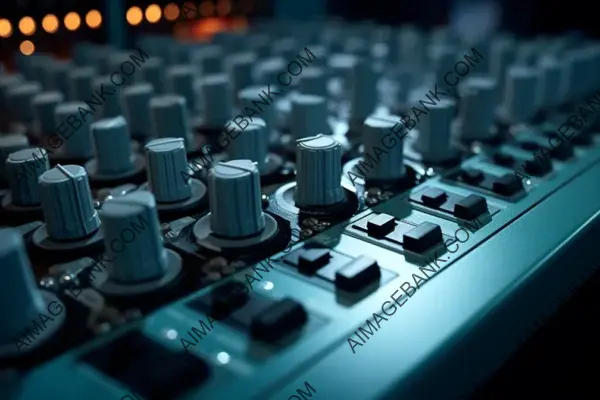 Closeup of Mixing Board Controls