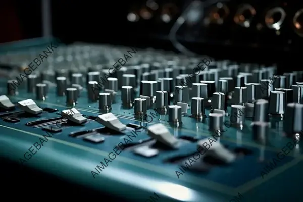 Detailed Mixing Board Controls Closeup