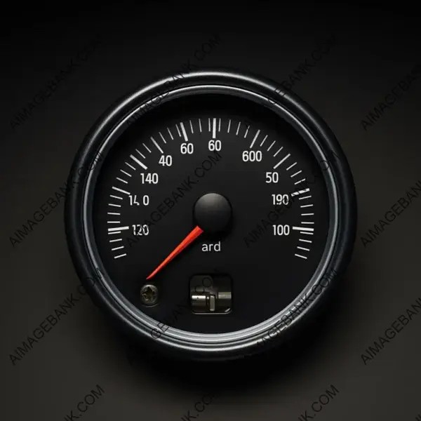 Small Gas Meter Fuel Gauge in Black