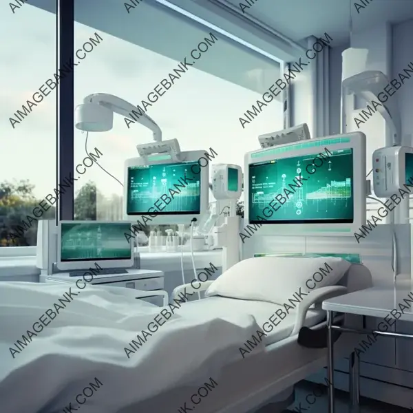 Monitors Filling a Hospital Room in Pre Style