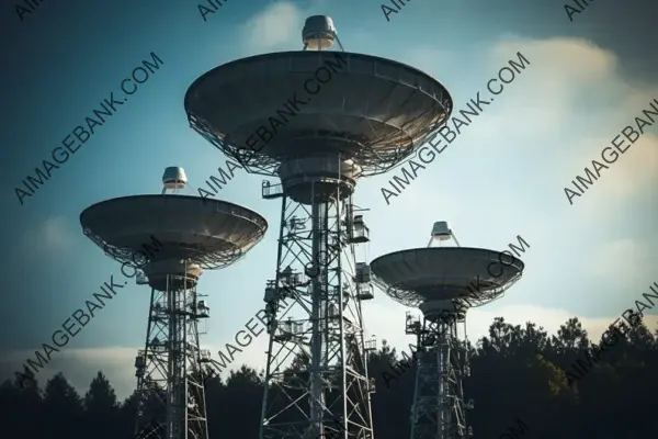 Technology Tower with Multiple Satellite Dishes