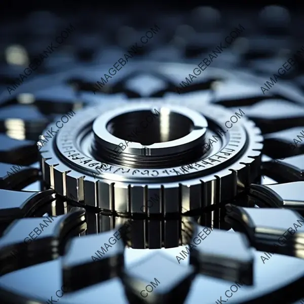 Gear Hex Nut in a Visually Striking Background