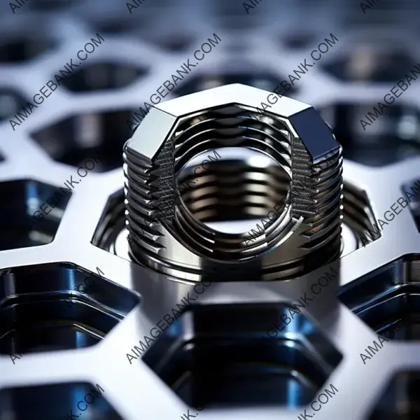 Gear Hex Nut Creating a Visually Striking Background