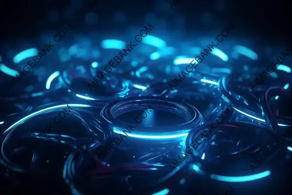 Mesmerizing Loop: Interlocking Lights and LEDs Art on iPad Wallpaper