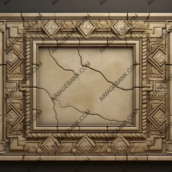 Step into the Artistry of Ornate Greek Stone Trim with 2D Displacement