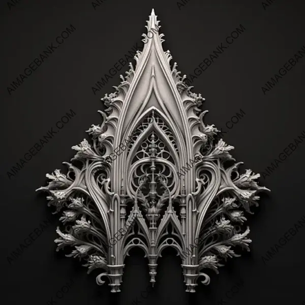 Step into the Beauty of Greyscale Gothic Church Ornament