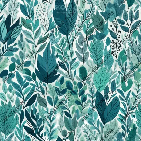 Botanical Elegance: Blue Green Leaves