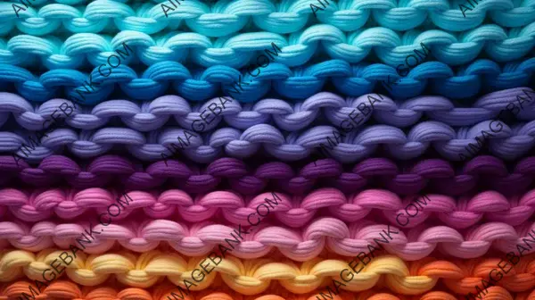 Rainbow Knitted Texture: Even Background