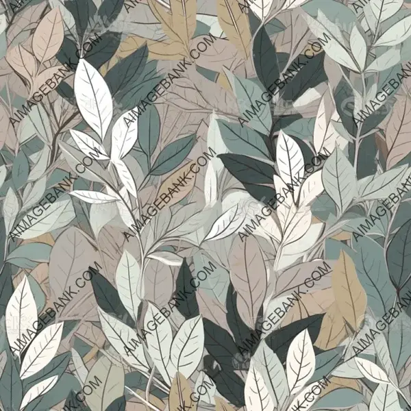 Earthy Tones: Neutral Bush Leaves