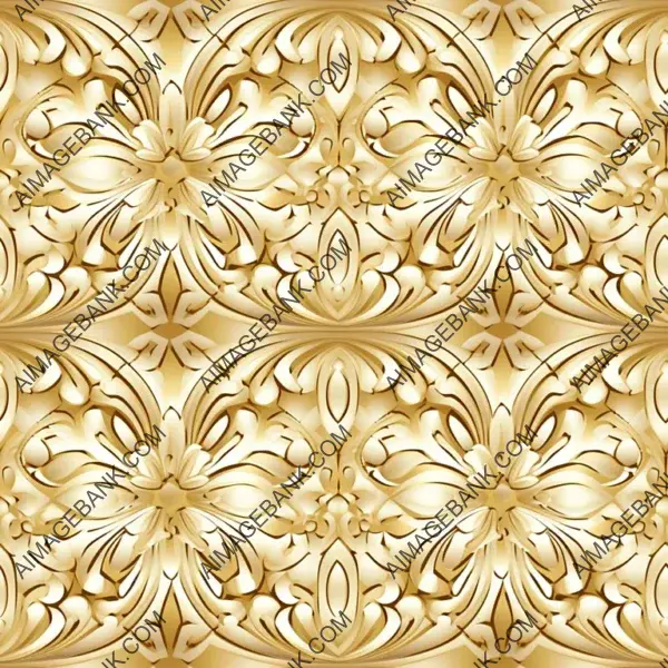 Elegant Beige and Gold Ornate Pattern