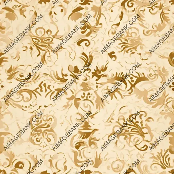 Decorative Beige and Gold Textured Design