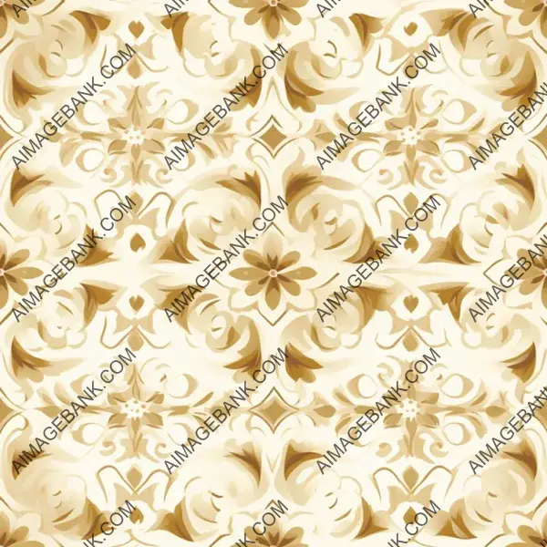 Beige and Gold Ornate Pattern Background