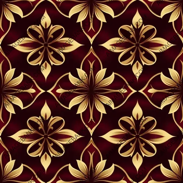 Regal Burgundy and Gold Pattern