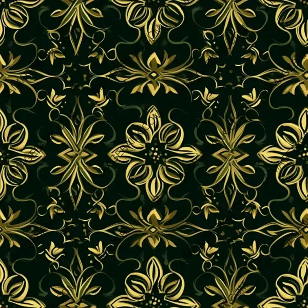 Luxurious Dark Green and Gold Decorative Texture