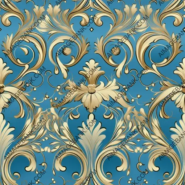 Light Blue and Gold Pattern Background