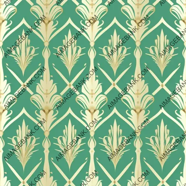 Chic Mint and Gold Pattern Design