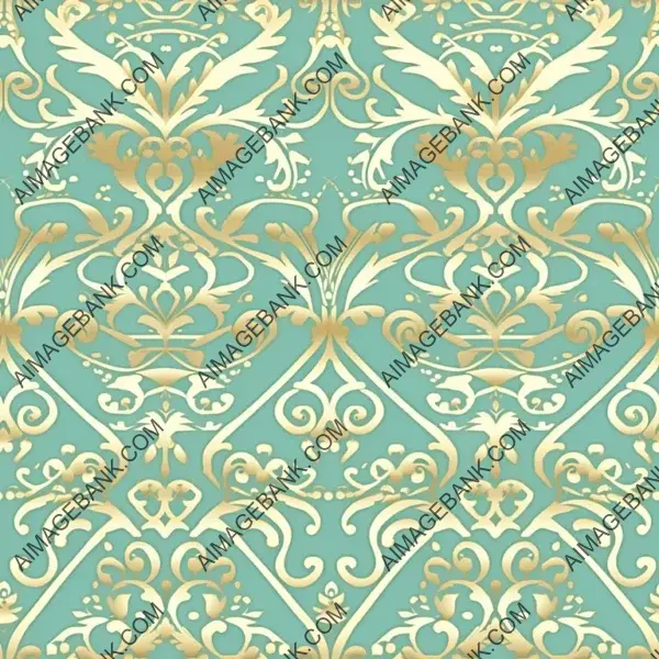 Fashionable Mint and Gold Decorative Texture