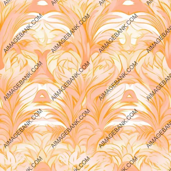 Chic Peach and Gold Pattern Design