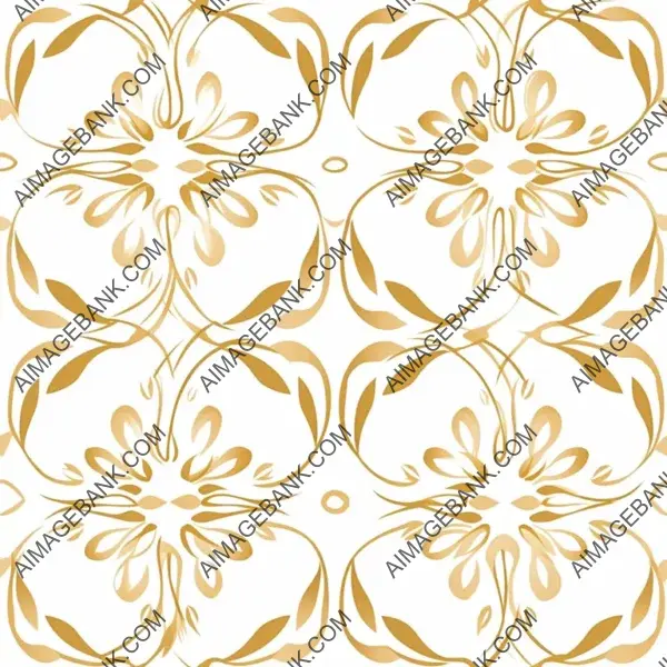 Chic White and Gold Pattern Background