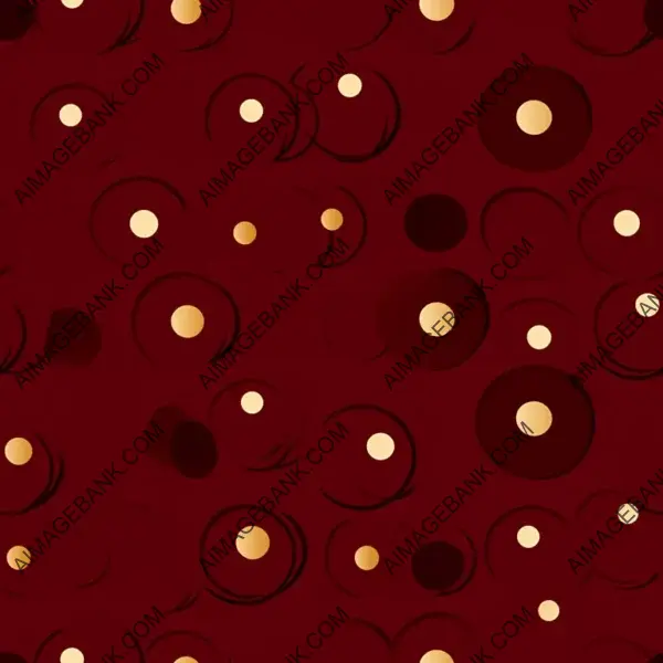 Chic Gold Polka Dot Pattern on Luxurious Red Velvet