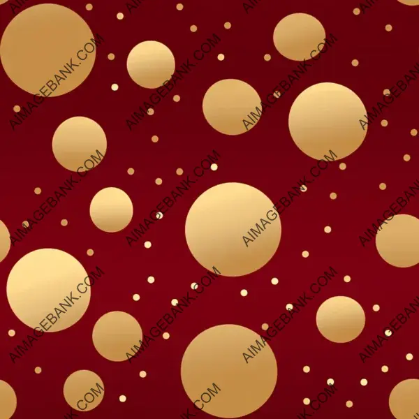 Fashionable Gold Polka Dot Red Velvet Texture