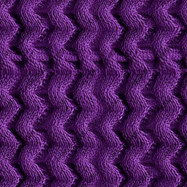 Opulent Seamless Texture of Purple Embroidered Sweater Pattern