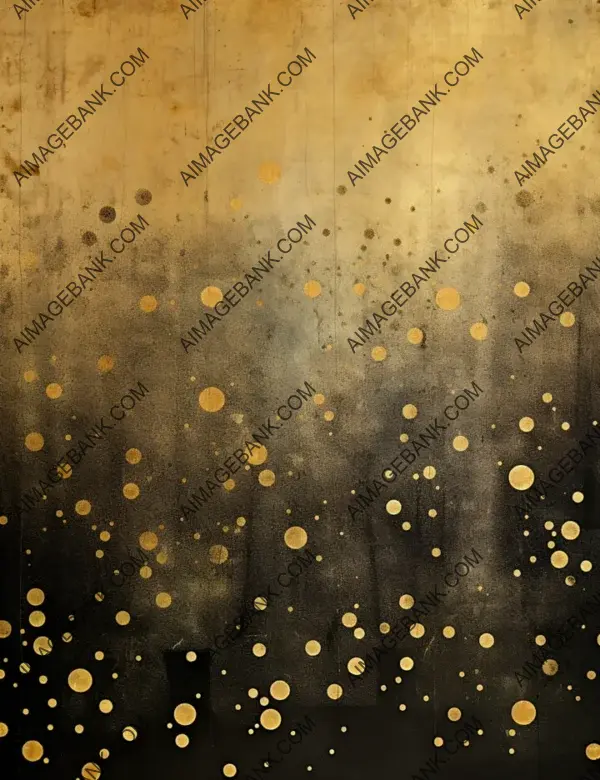 Classic Black and Gold Dots on Vintage Paper Background