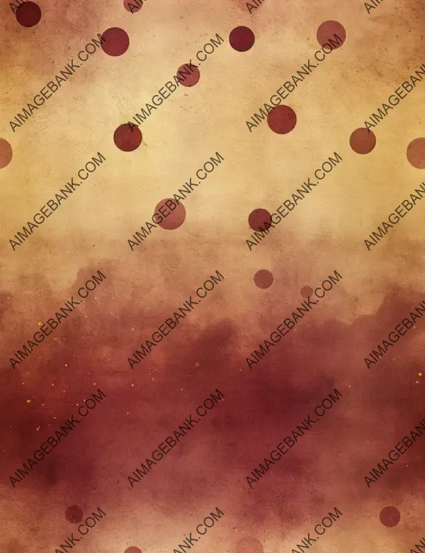 Vintage Paper with Burgundy and Gold Dots Pattern