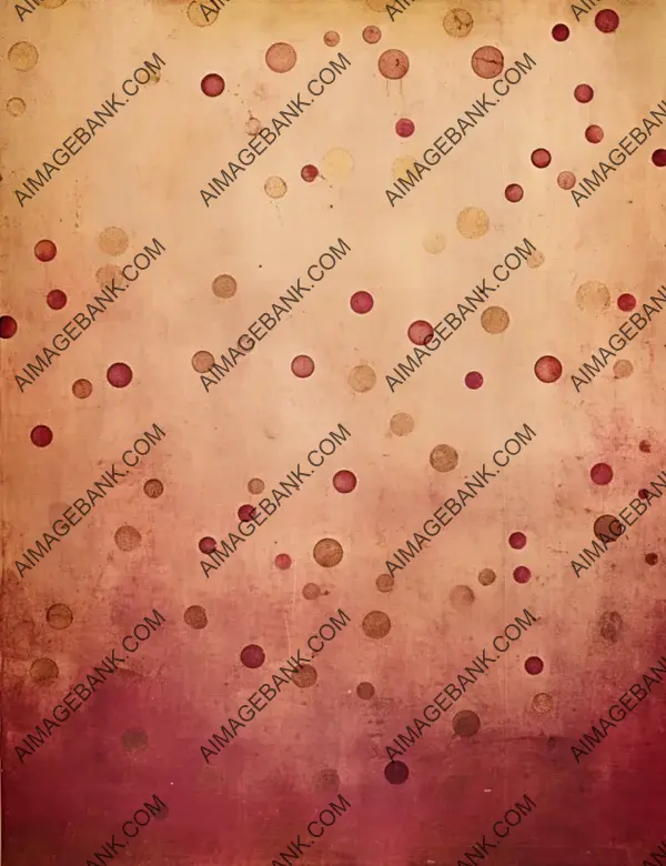 Timeless Burgundy and Gold Dots Pattern on Vintage Paper